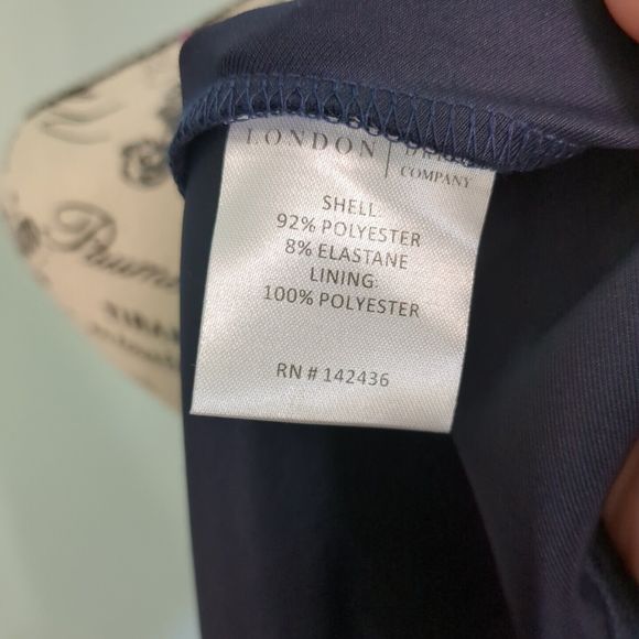 London Dress Company Dress Womens Size 4 Lace Chiffon Overlay navy new with tag - Picture 6 of 6